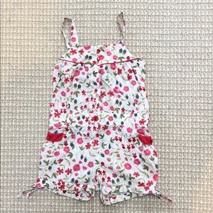 Jacadi Floral Cotton Romper, Size 4